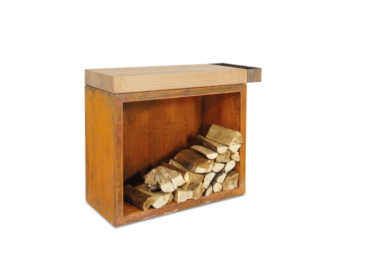Разделочный стол OFYR 90 см с поленницей Teak Wood