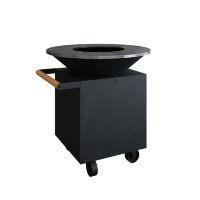 OFYR Classic 100 см с ручкой и колёсами без поленницы (черный)
